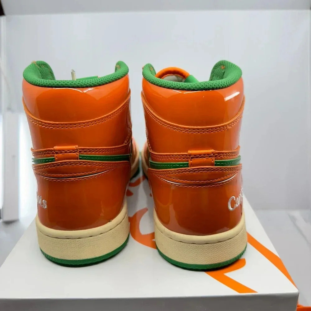 Reves Sport Paris Mens Shoes Kool Kiy '85 Hi Top Athletic Sneakers Orange 9.5 - Picture 4 of 8